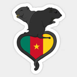 Gerbil Cameroon (dark) Sticker